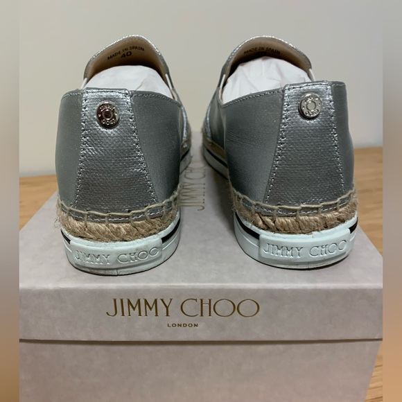 Jimmy choo dawn espadrilles in silver - Picture 3 of 7